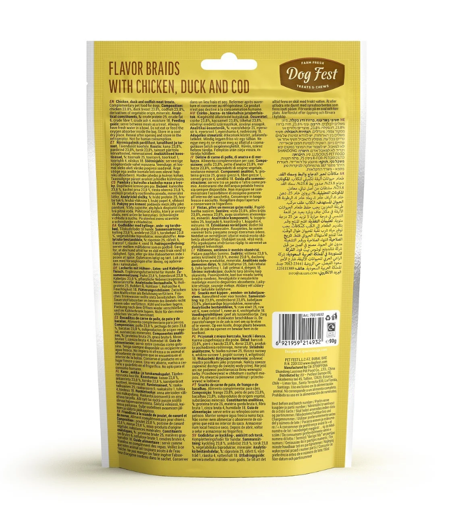  Dog Fest Slices With Venison For Adult Dogs - 90 g (copy)