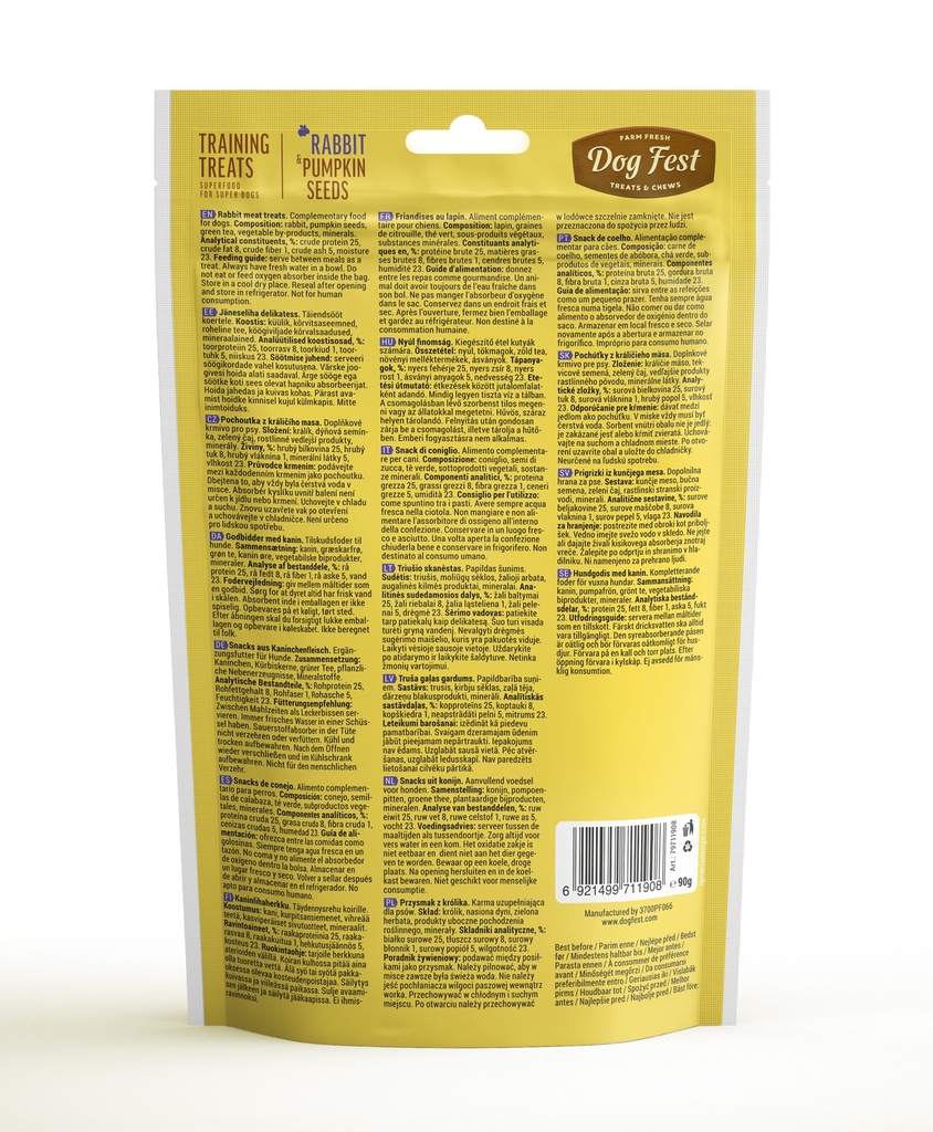  Dog Fest Slices With Venison For Adult Dogs - 90 g (copy)