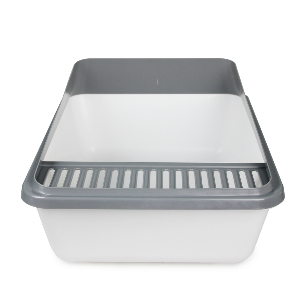 Go Fresh - High Back Cat Litter Box Large - Grey