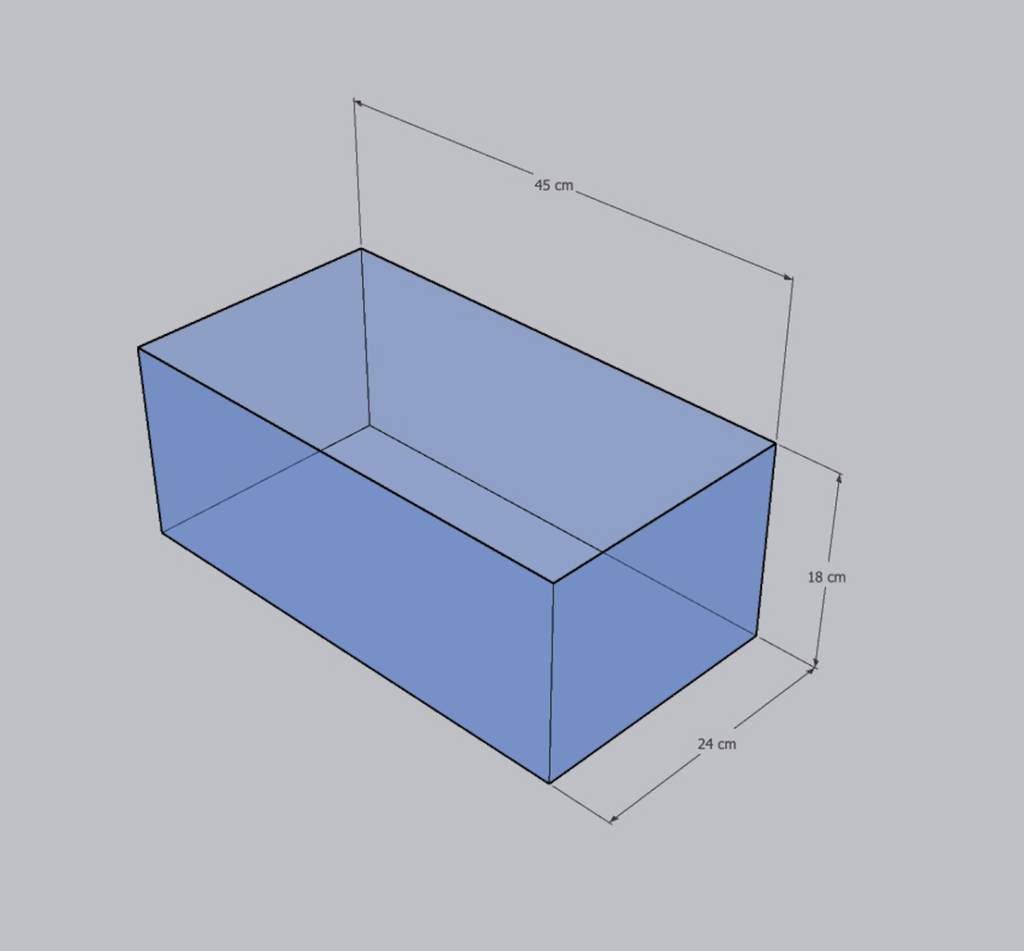 Dymax Shallow Aquarium 45CM X 24CM X18CM (5 MM)