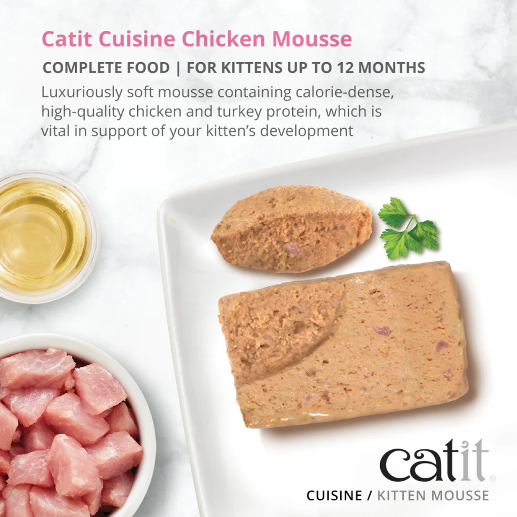 Catit Cuisine Chicken Mousse Kitten Food, 90g Tetra