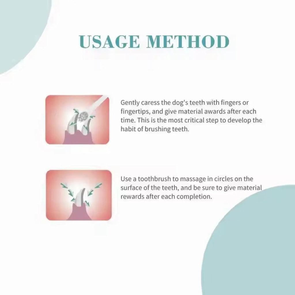  Bioline Toothbrush for Dogs Set 4pcs