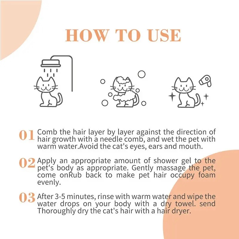 Bioline Multi Coloured Hair Shampoo For Cats - 200 ml