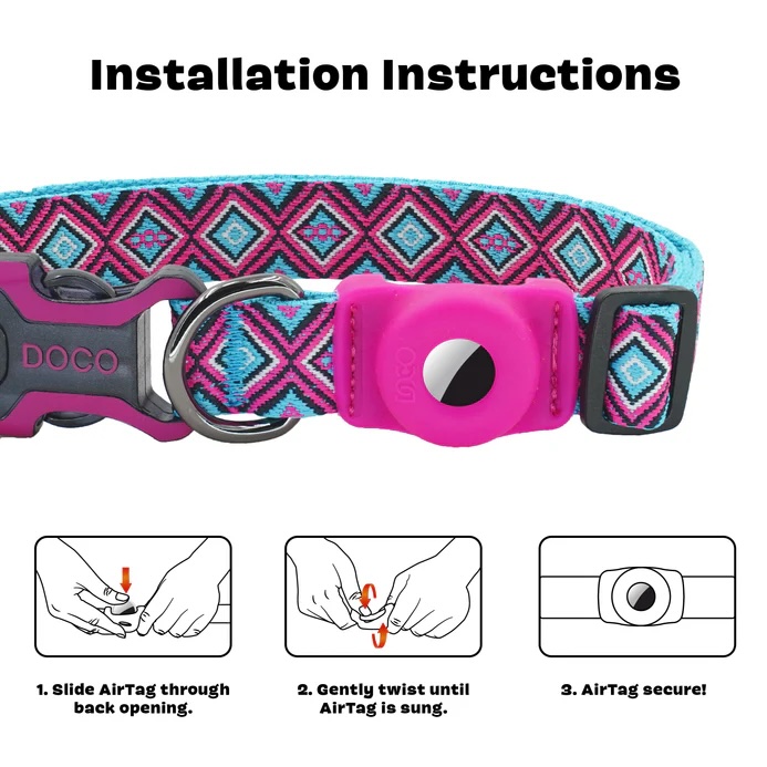 DOCO® AirTag D-ring Collar 2.0 x 34-51cm (M)