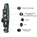 DOCO® Reflective Cat Collar - Printed Pattern, 1.0 X 19-31cm (XS) 