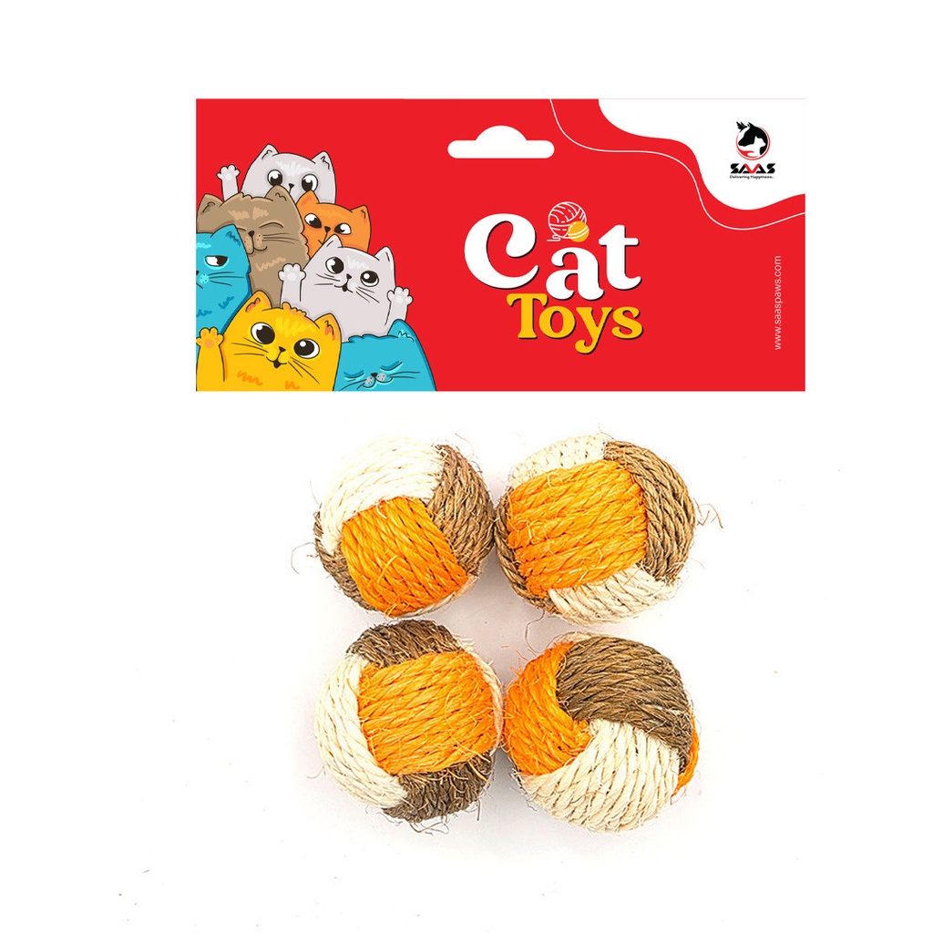 Saas Cat Sisal Ball 4 pcs 5.5 cm