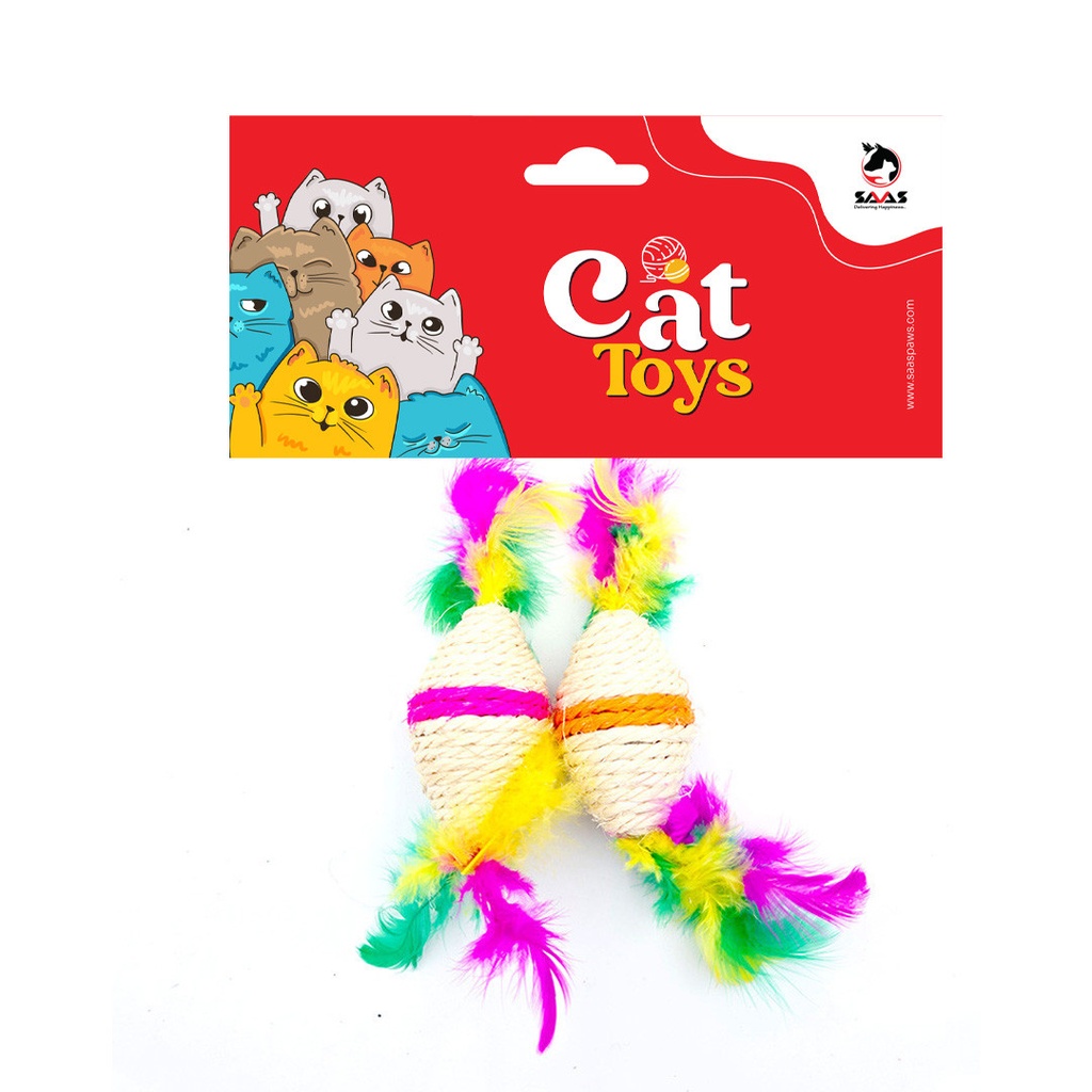 Saas Cat Sisal Hemp Toy 2 pcs 4.5 cm
