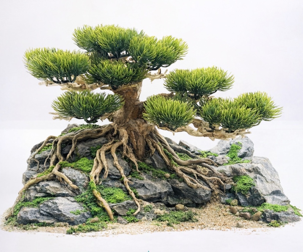 Bonsai-inspired Aquascape (Tank size: 45.28.30)