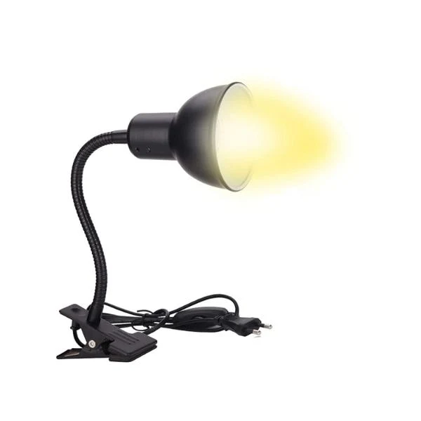 Long Lamp Holder with Dome - Black (Bulb Not Included)