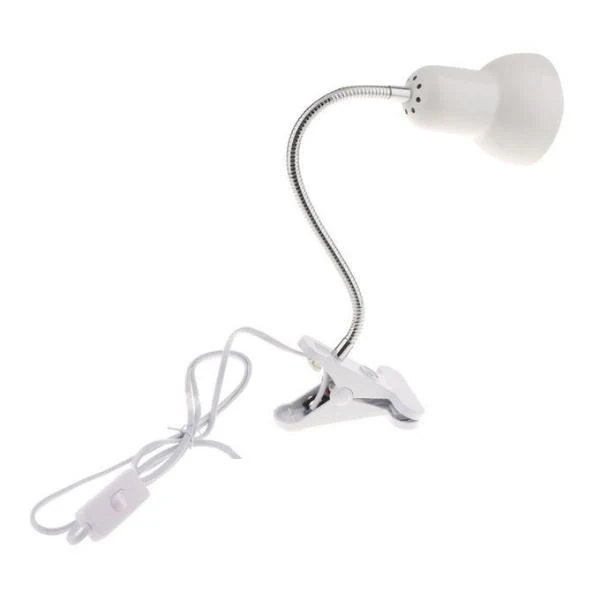 Long Lamp Holder with Dome - White (Bulb Not Included)