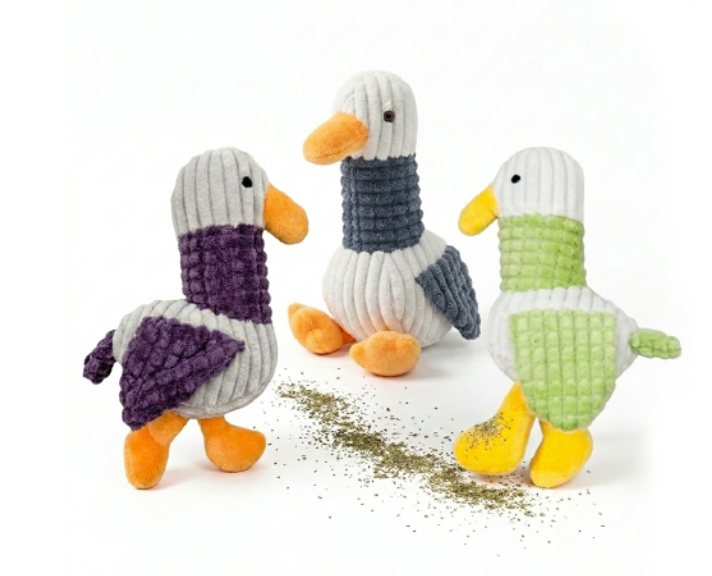 Saas Cat Plush Catnip Fill Toy Duck 10 x 15 cm