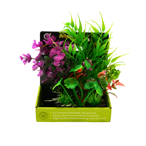 Yusee Aquarium Decorations - Artificial Plant YM-2617 [Height: 15 cm]