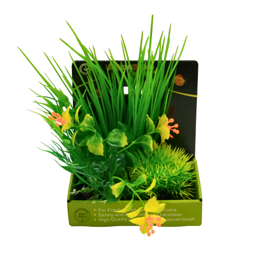 Yusee Aquarium Decorations - Artificial Plant YM-2613 [Height: 15 cm]