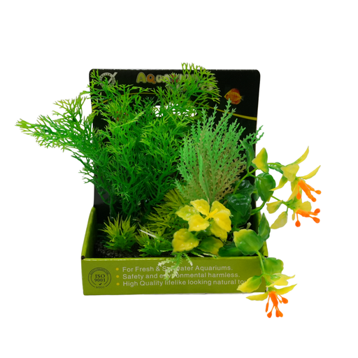 Yusee Aquarium Decorations - Artificial Plant YM-2602 [Height: 15 cm]