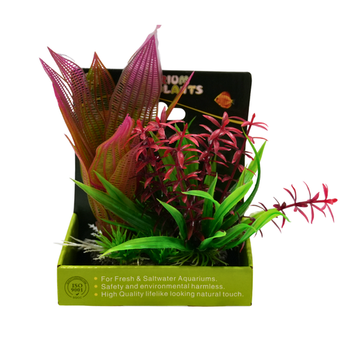Yusee Aquarium Decorations - Artificial Plant YM-2601 [Height: 15 cm]