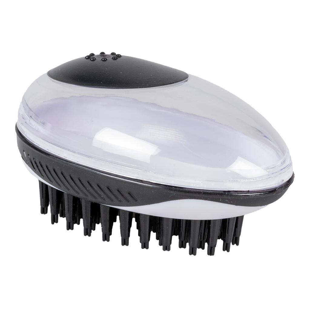 Duvo+ Shampoo And Massage Brush Black-11.5x7.5x6 cm