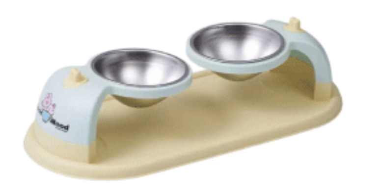 Dual Pet Food Bowl 44 x 20.5 x 11.5 cm