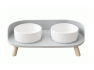 Ceramic Food Bowl with Rack 31 x 11 x 13 cm