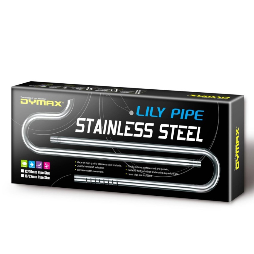 Dymax Stainless Steel Lily Pipe Set 12/16 mm