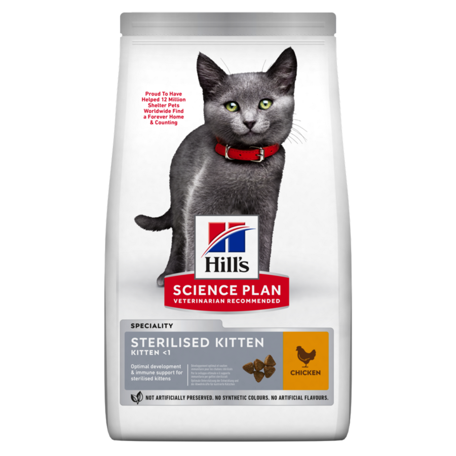 Hill's Science Plan Sterilised Kitten Food Chicken Dry - 1.5 kg