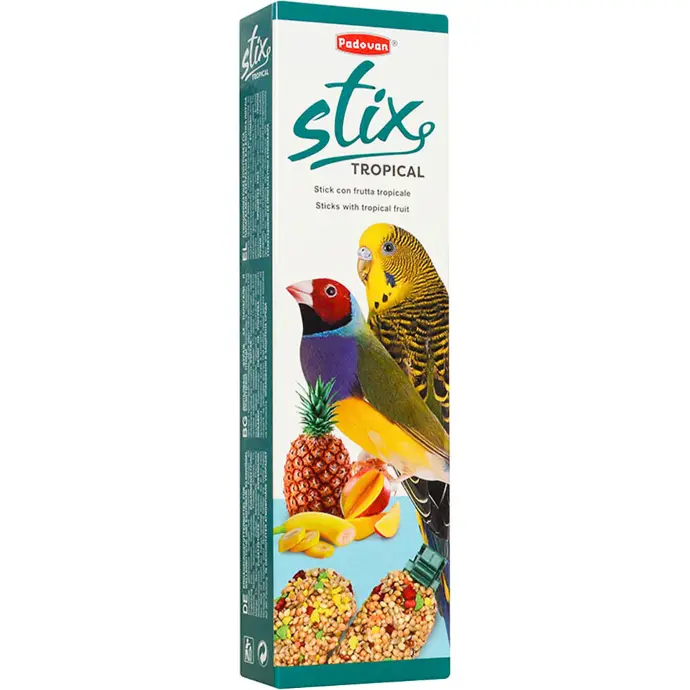 Padovan Stix Tropical Cocorite and Esotici (Budgies/Small Exotic birds) - 80 g