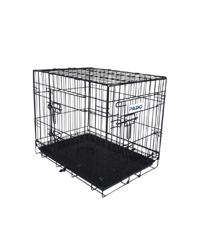 Pado Double Door Dog Crate with Mesh Floor, 92x57.5x65 cm