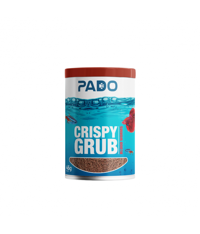 Pado Crispy Grub Blood Worms Fish Food 45g (500ml)
