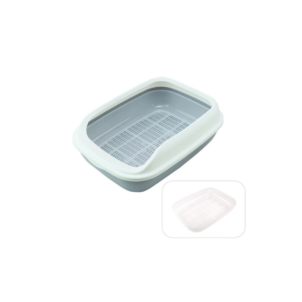 Cats Semi-Closed Cat Litter Box With Filter Net 49*36*17 (Dark Gray)