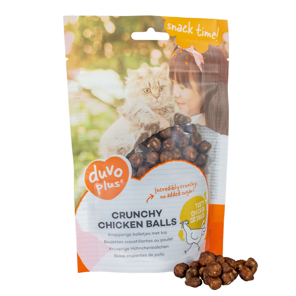 Duvo+ Crunchy Chicken Balls for Cats - 50 g