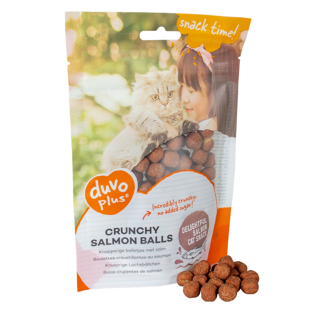 Duvo+ Crunchy Salmon Balls for Cats - 50 g