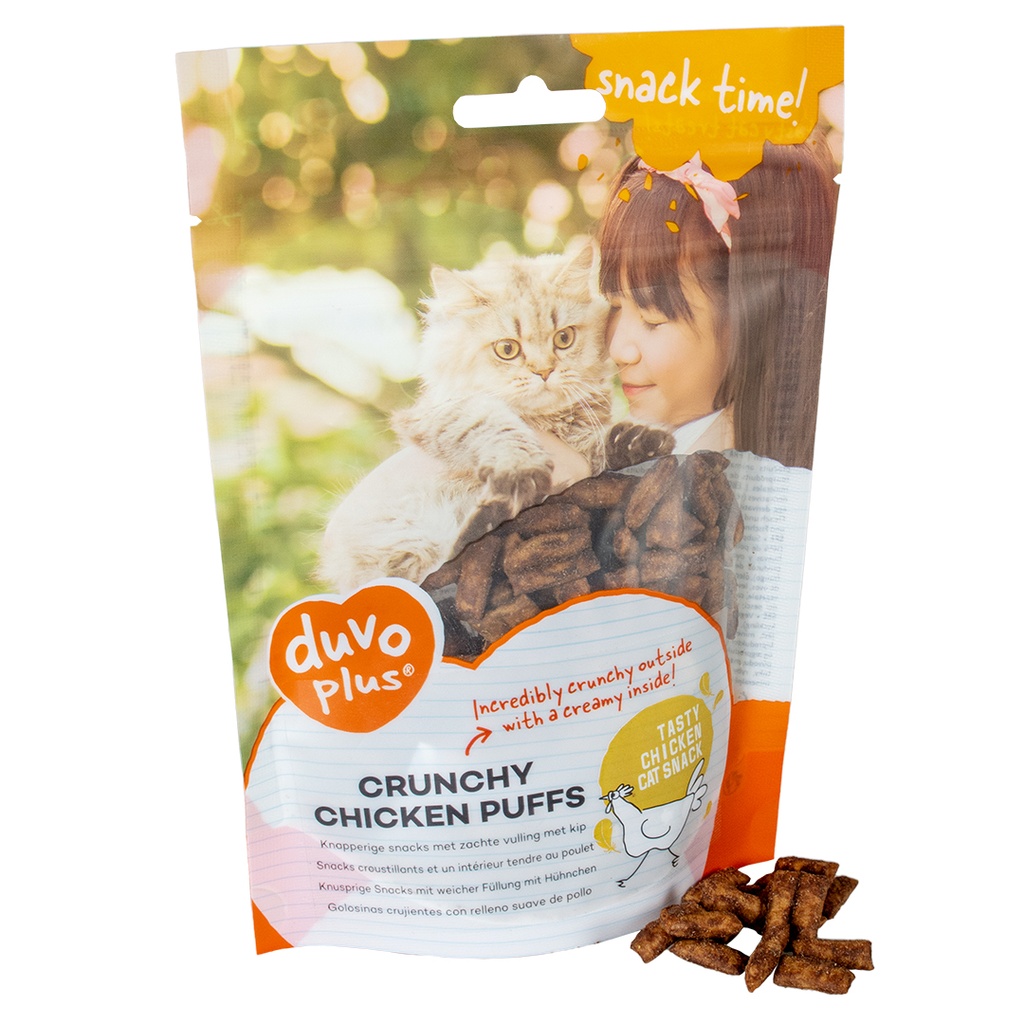 Duvo+ Crunchy Chicken Puffs for Cats - 50 g