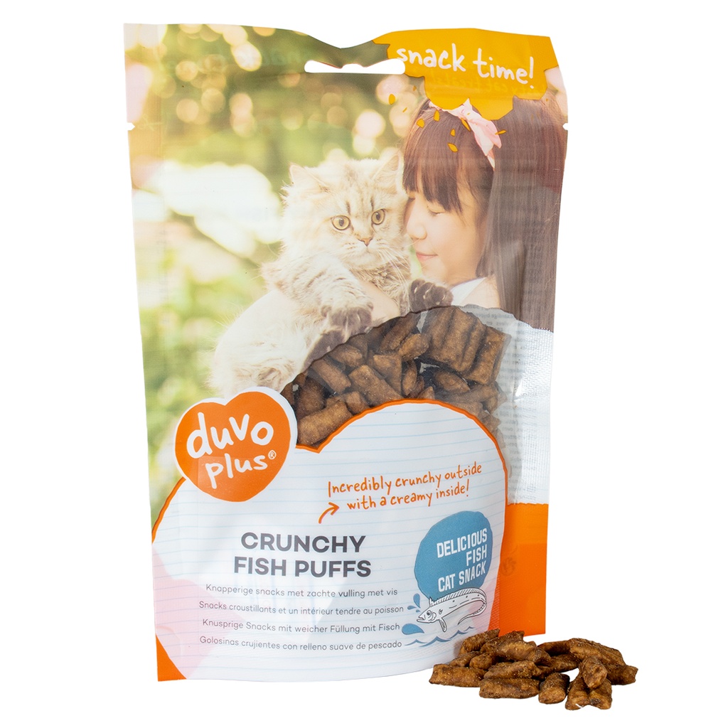 Duvo+ Crunchy Fish Puffs for Cats - 50 g