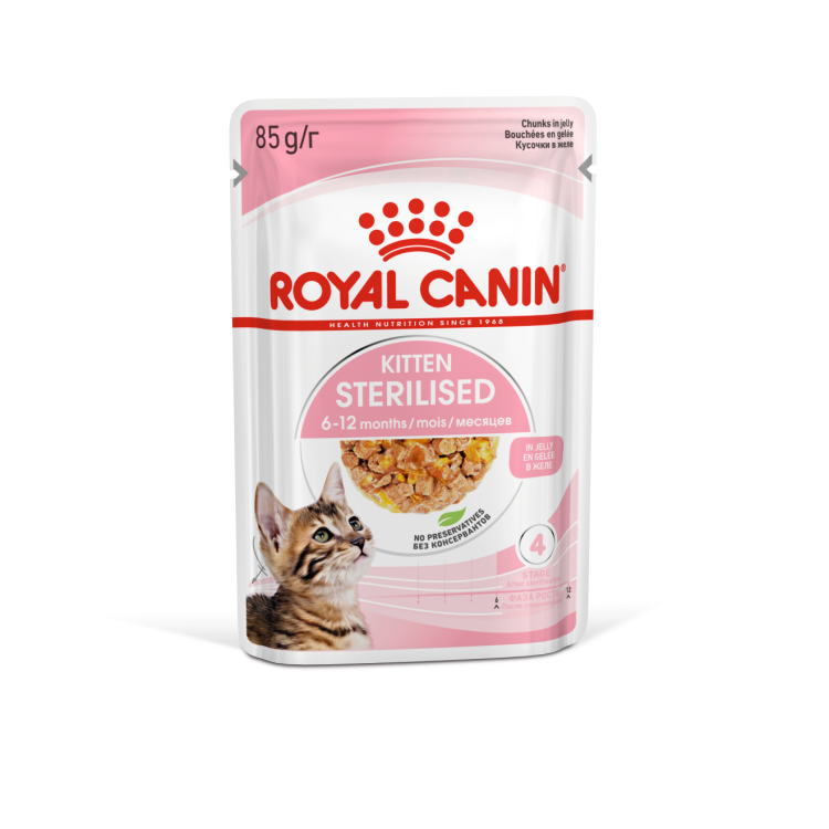 Feline Health Nutrition Kitten Sterilised Jelly 85g(WET FOOD - Pouch)