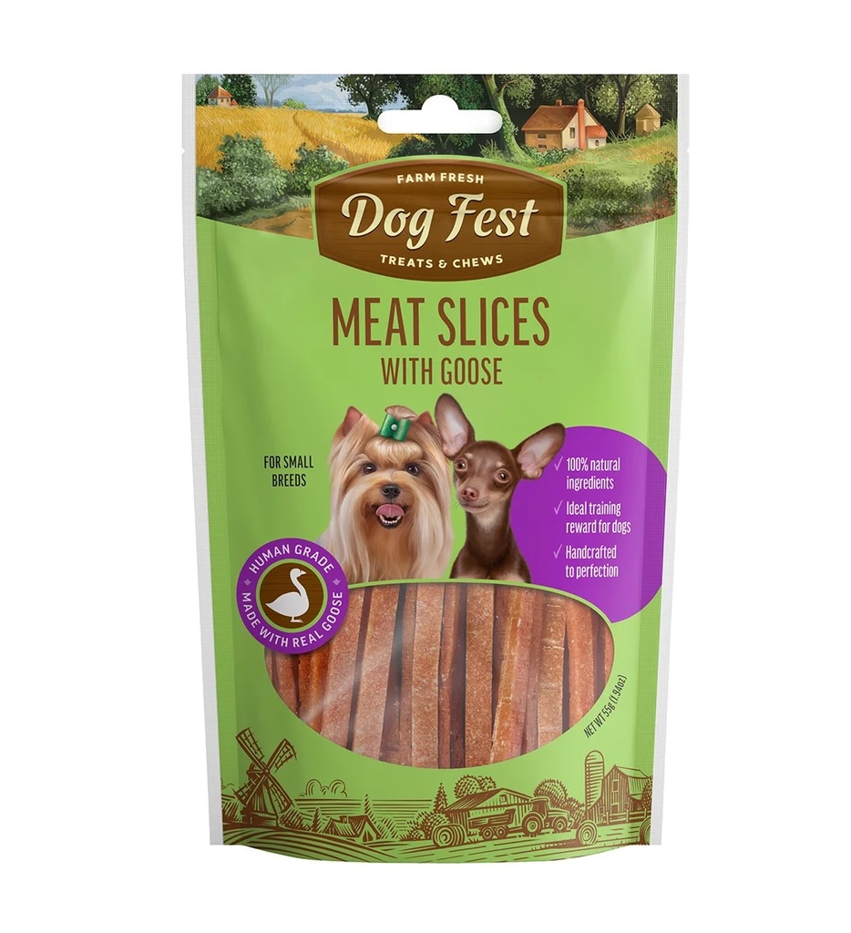  Dog Fest Slices With Goose For Small Breeds - 55 g