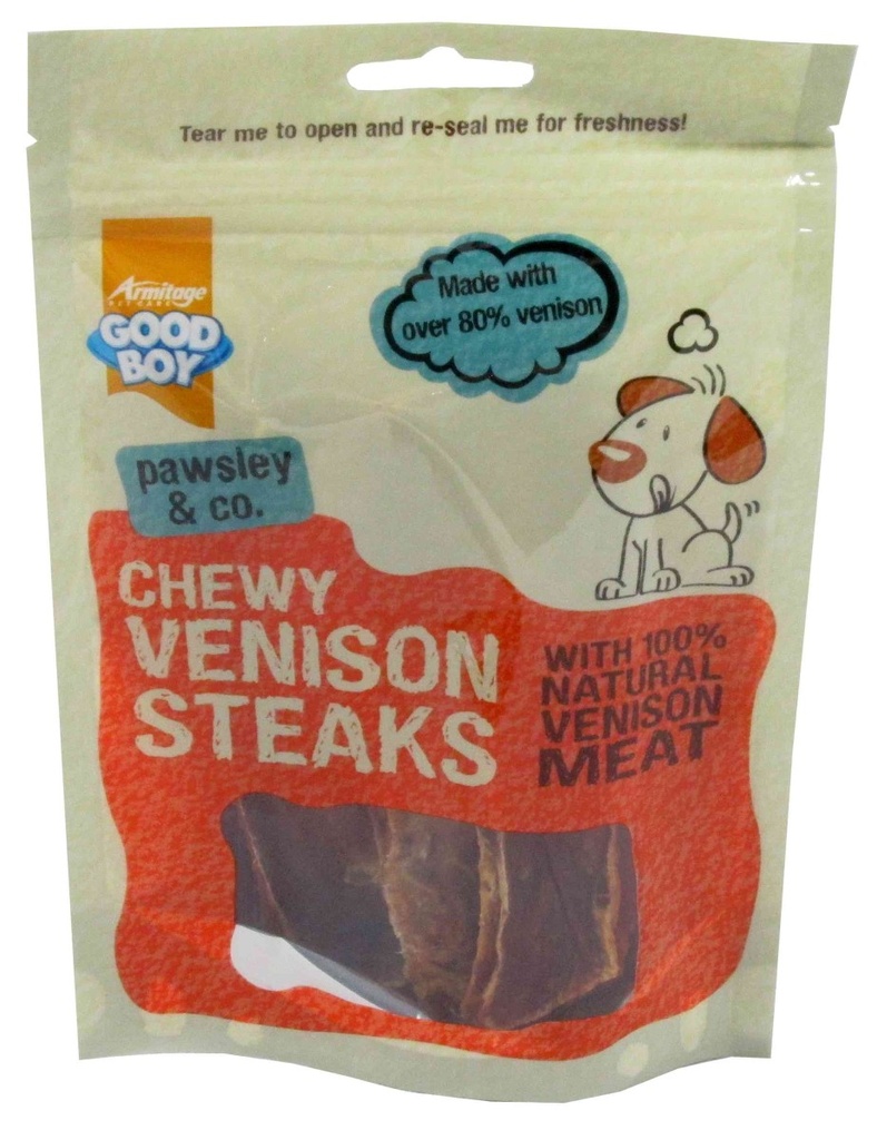 Chewy Venison Steaks - 80 g