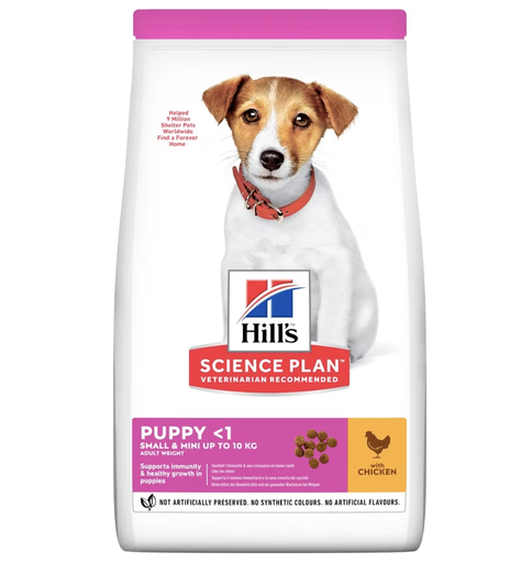 [052742059440] Hill's Science Plan Small & Mini Puppy Food with Chicken Dry - 1.5 kg