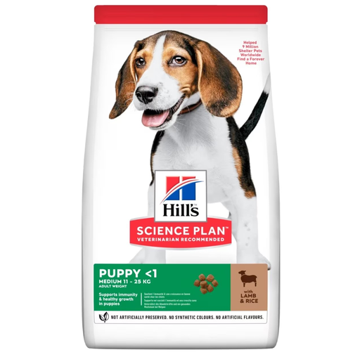 [052742025018] Hill's Science Plan Medium Puppy Food with Lamb & Rice Dry - 2.5 kg