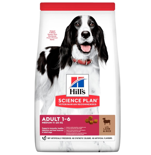 [052742025223] Hill's Science Plan Medium Adult Dog Food with Lamb & Rice Dry - 2.5 kg