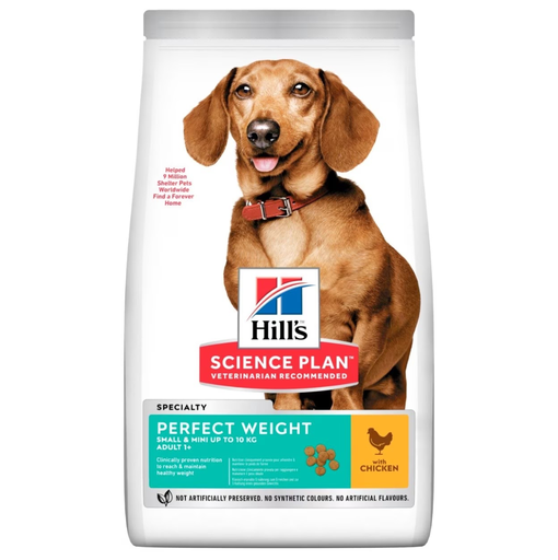 [052742024783] Hill's Science Plan Perfect Weight Small & Mini Adult Dog Food with Chicken Dry - 1.5 kg