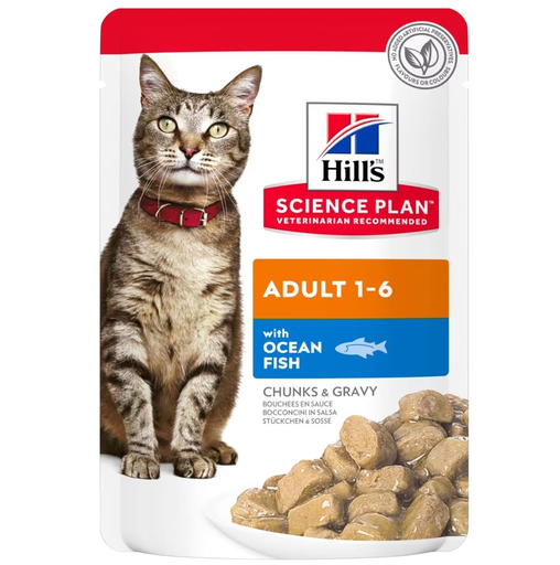 [052742210506] Hill's Science Plan Adult Wet Cat Food Ocean Fish Pouches Wet - 85 g