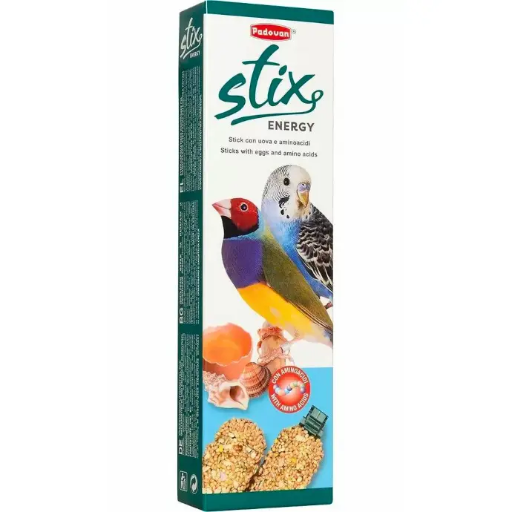 [8001254001432] Padovan Stix Energy Cocorite and Esotici (Budgies/small exotic birds) - 80 g