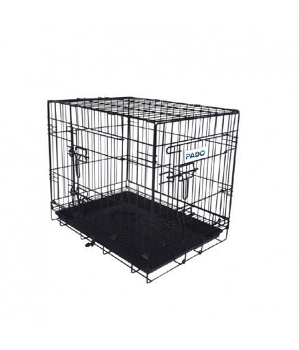 [5621347587457] Pado Double Door Dog Crate with Mesh Floor, 92x57.5x65cm