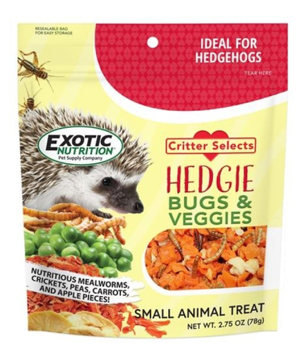 [810012541558] Critter Selects Hedgie Bugs & Veggie 2.75 oz.