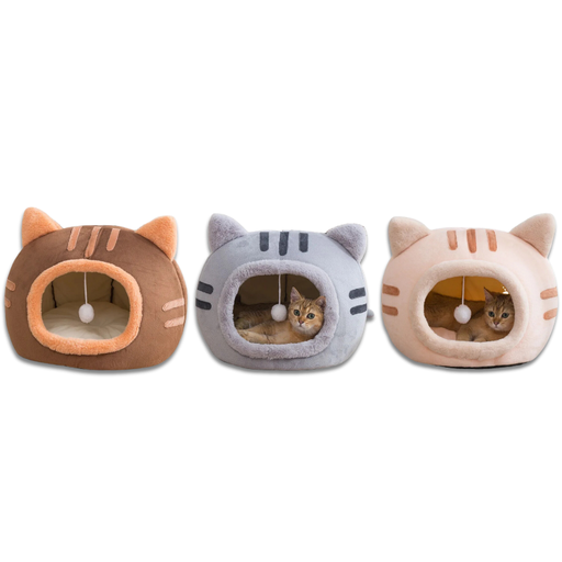[6297222035239] Saas Cat House Beds M 40*40*32cm- Gray