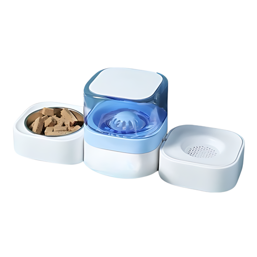 [0795154853519] Pado Magic Food & Water Dispenser-Blue 30*30*16cm-[1800ml]