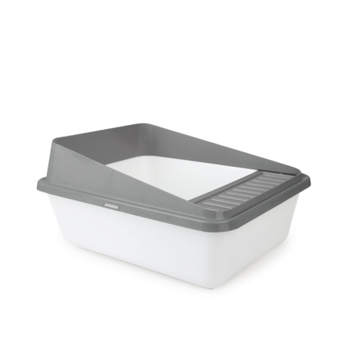 [847922025076] Go Fresh - High Back Cat Litter Box Large - Grey