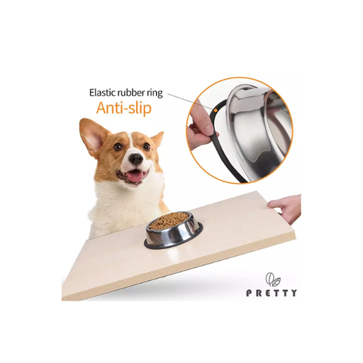 [1000000012828] Saas Pet Feeding Steel Bowl 34 cm