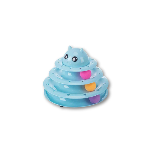 [6297222132136] Saas Cat Tower Playing Toy Blue