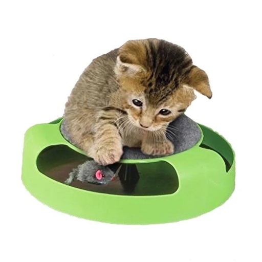 [6297222033983] Saas Cat Tracking Mouse Toys 25*7 - Green