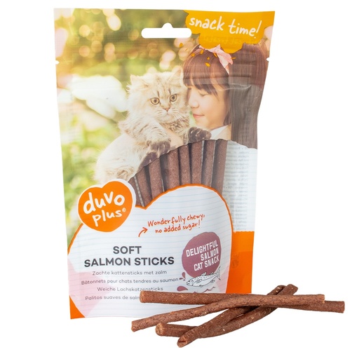 [5414365441357] Duvo+ Soft Salmon Sticks for Cats - 50 g